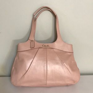 Coach Leather Shimmering Pink Purse